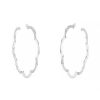 Chanel Camelia hoop earrings in white gold and diamonds - 00pp thumbnail