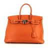 Hermes Birkin 35 cm handbag in orange togo leather - 360 thumbnail
