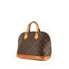 Bolso de mano Louis Vuitton Alma modelo pequeño en lona Monogram marrón y cuero natural - 00pp thumbnail