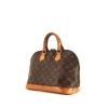 Borsa Louis Vuitton Alma modello piccolo in tela monogram marrone e pelle naturale - 00pp thumbnail