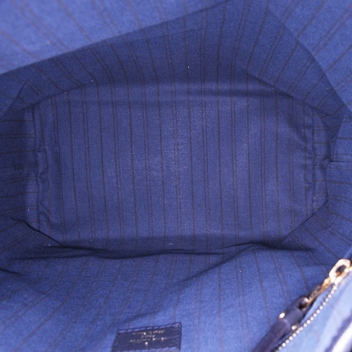 Louis Vuitton Citadines shopping bag in dark blue monogram leather - Detail D2