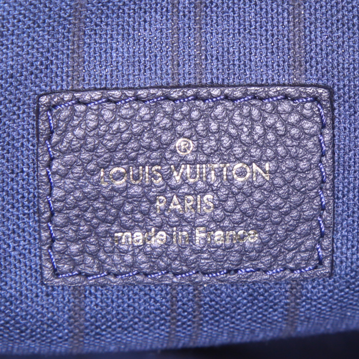Louis Vuitton Citadines shopping bag in dark blue monogram leather - Detail D3