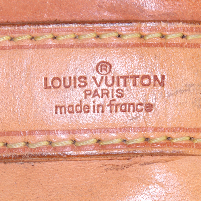 Zaino Louis Vuitton Randonnée in tela monogram marrone e pelle naturale - Detail D3