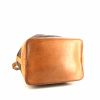 Shopping bag Louis Vuitton grand Noé in tela monogram marrone e pelle naturale - Detail D4 thumbnail
