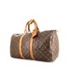 Louis Vuitton Keepall 45 travel bag in brown monogram canvas and natural leather - 00pp thumbnail