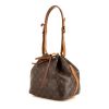 Shopping bag Louis Vuitton petit Noé in tela monogram e pelle naturale - 00pp thumbnail