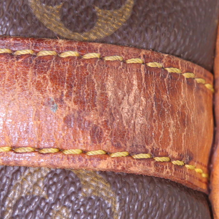 Bolso Cabás Louis Vuitton petit Noé en lona Monogram y cuero natural - Detail D3