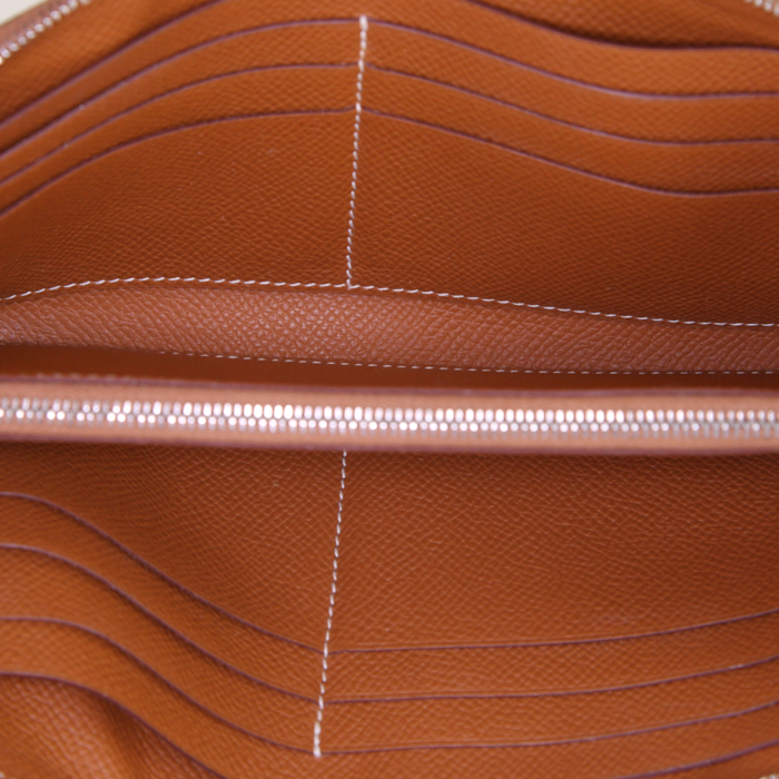 Billetera Hermès  Azap en cuero epsom color oro - Detail D2