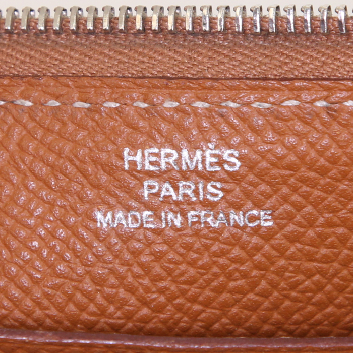 Billetera Hermès  Azap en cuero epsom color oro - Detail D3