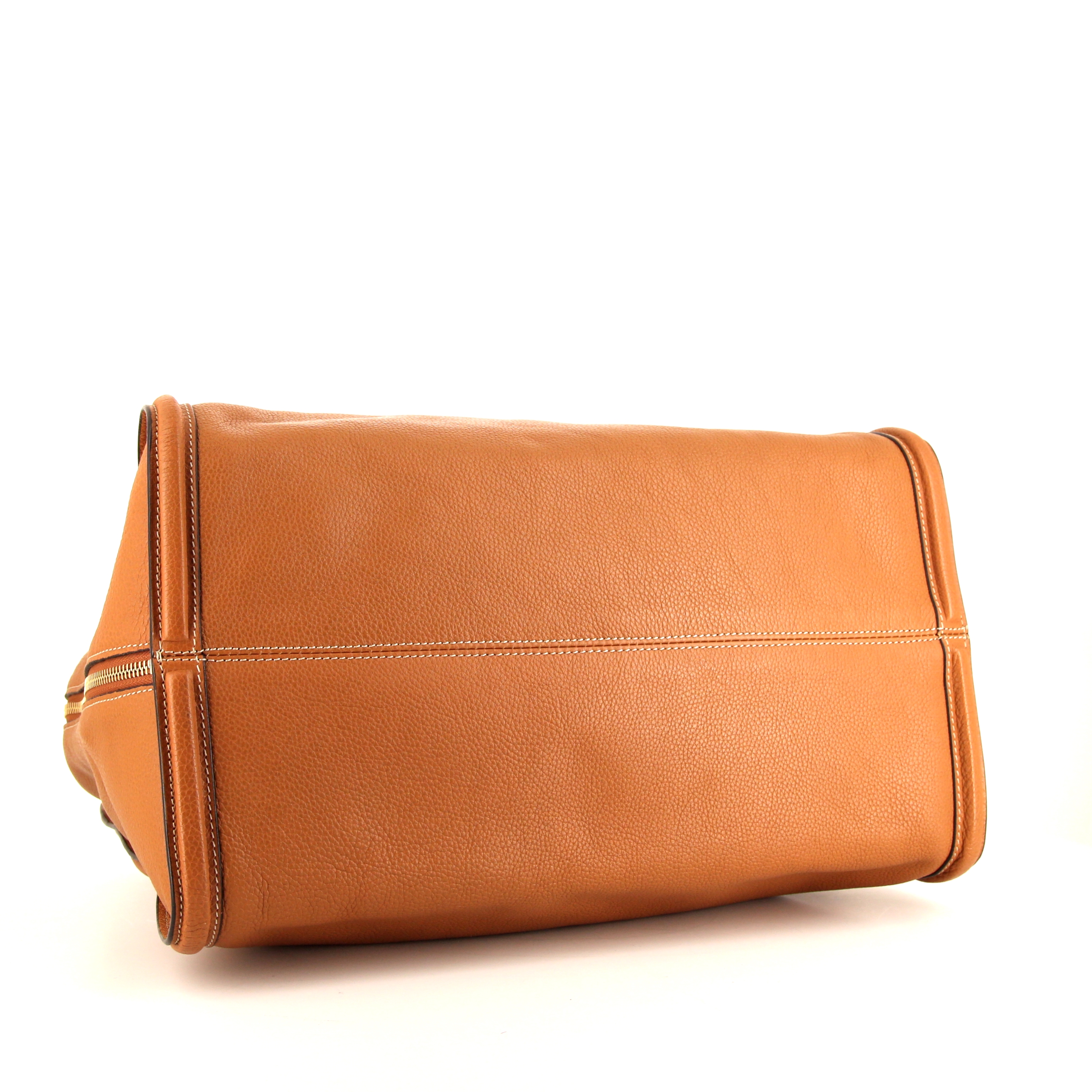 Bolso de mano Alexander McQueen en cuero granulado color oro - Detail D4