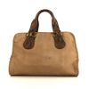 Gucci handbag in brown suede and brown python - 360 thumbnail