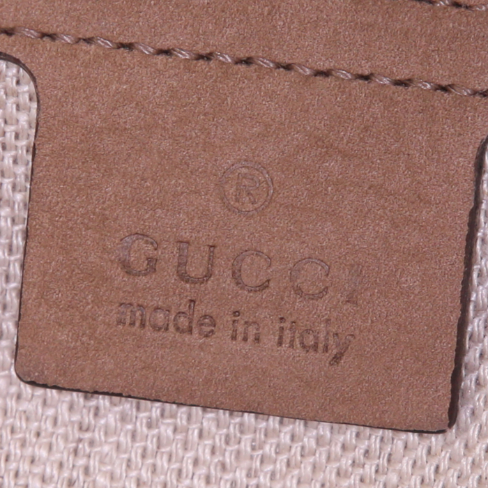Gucci handbag in brown suede and brown python - Detail D3
