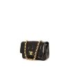Chanel Vintage small shoulder bag in black patent quilted leather - 00pp thumbnail
