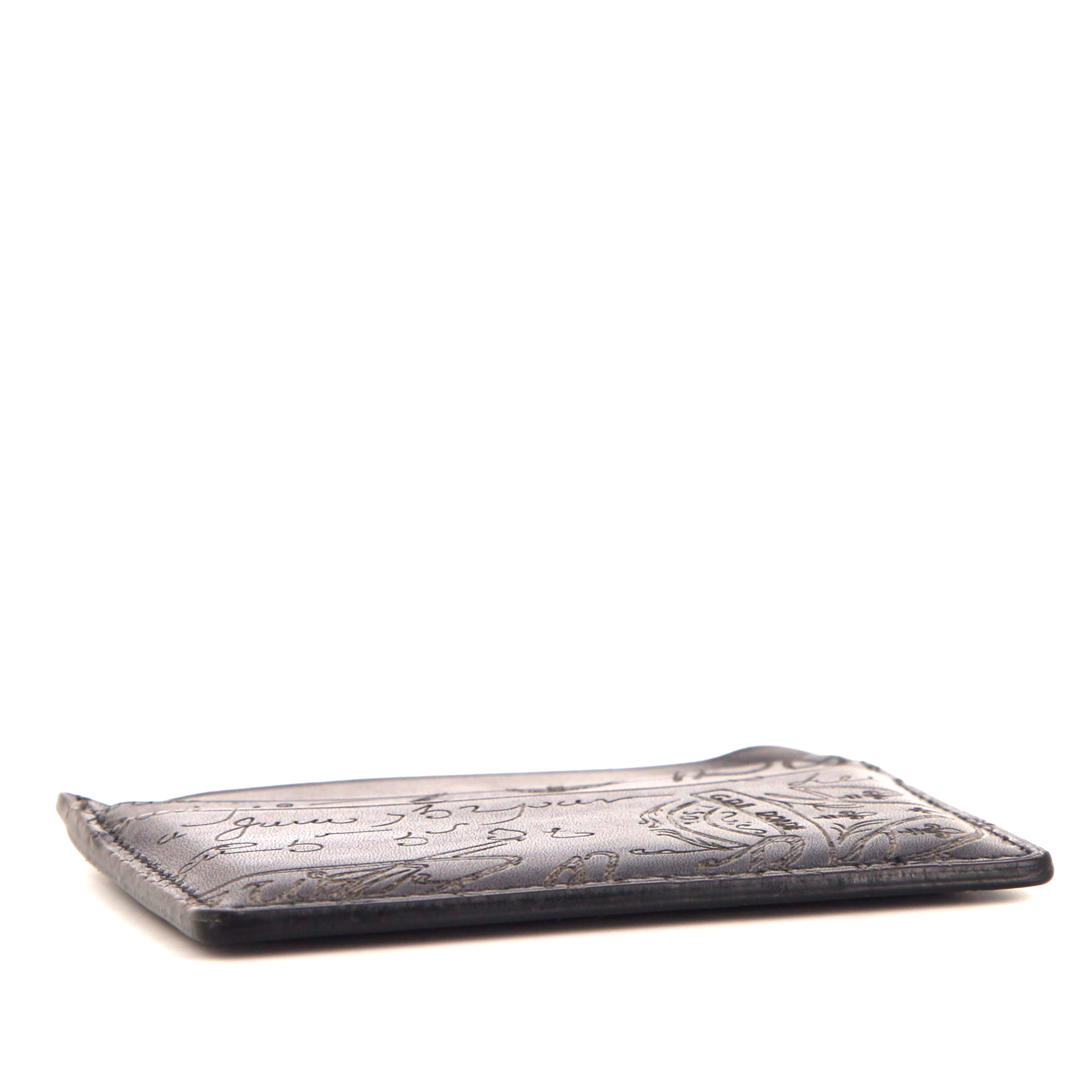 Cartera para tarjetas Berluti en cuero azul - Detail D3