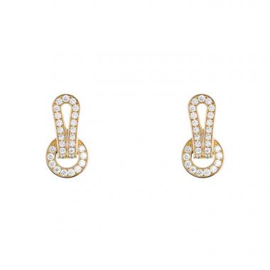 Pendientes Cartier Agrafe en oro amarillo y diamantes