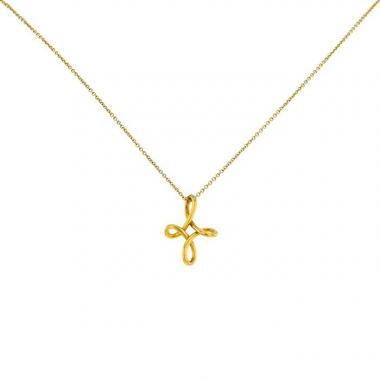 Tiffany & Co Croix Infinity necklace in yellow gold