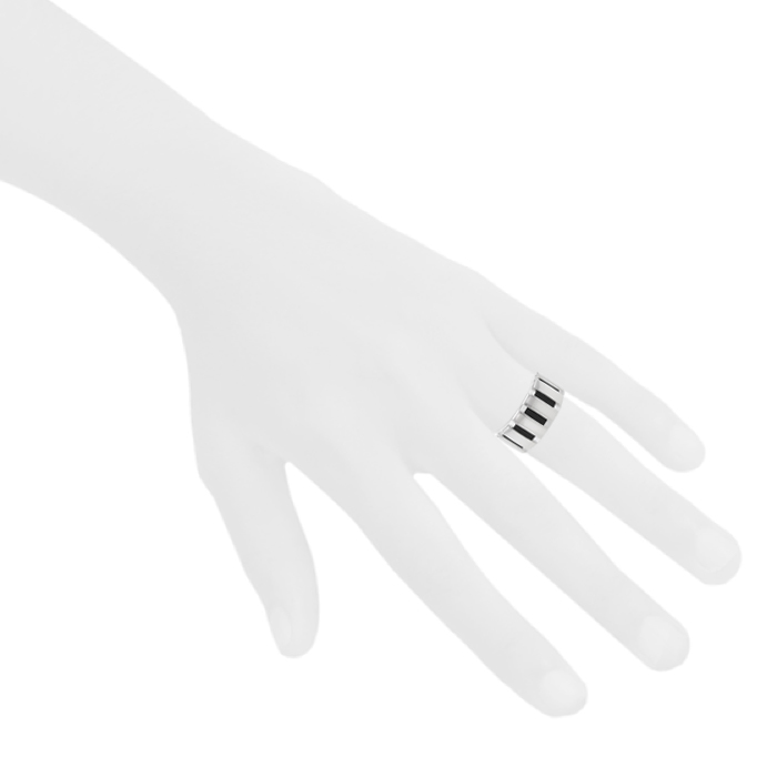 Sortija Chaumet Class One en oro blanco y caucho - Detail D1