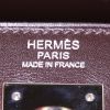 Hermes Kelly Lakis handbag in brown box leather and brown canvas - Detail D4 thumbnail