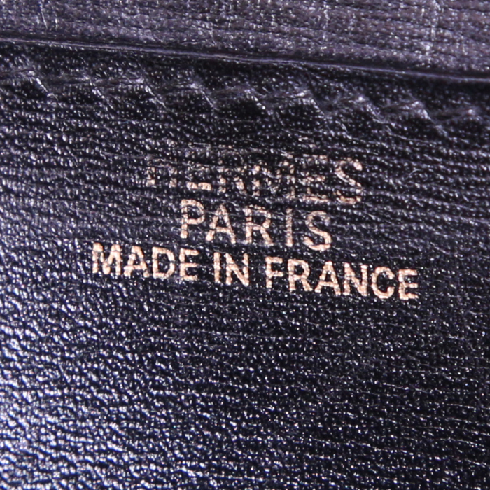 Portefeuille Hermès Béarn en cuir box noir - Detail D3