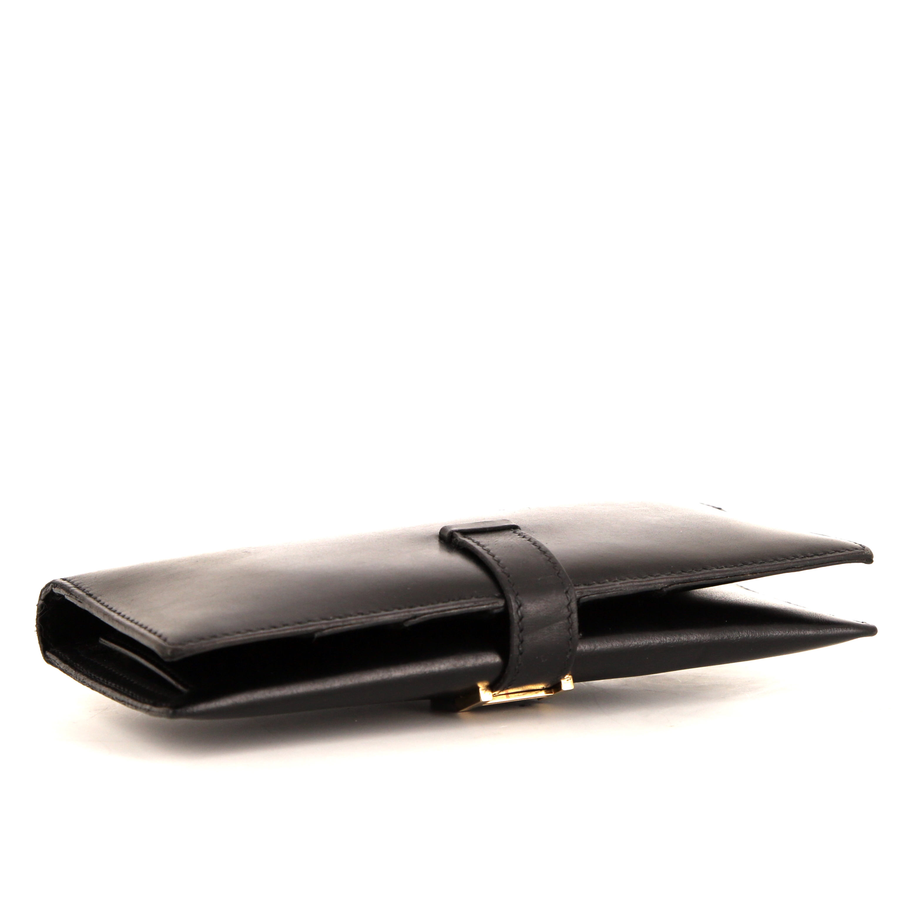 Hermès Béarn wallet in black box leather - Detail D4