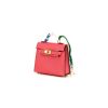 Borsa Hermès Kelly Twilly bag charm in pelle Swift rosa e seta multicolore - 00pp thumbnail