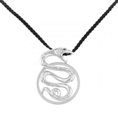 Collana Boucheron Trouble in oro bianco,  diamanti e onice