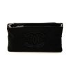 Chanel Vintage wallet in black grained leather - 360 Front thumbnail
