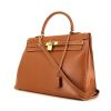 Hermes Kelly 35 cm handbag in gold Courchevel leather - 00pp thumbnail