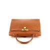 Hermes Kelly 35 cm handbag in gold Courchevel leather - 360 Front thumbnail