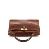 Hermes Kelly 32 cm handbag in brown niloticus crocodile - 360 Front thumbnail