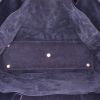 Saint Laurent shopping bag in black leather - Detail D2 thumbnail
