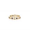 Vintage wedding ring in yellow gold,  diamonds and sapphires - 360 thumbnail