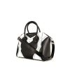 Bolso de mano Givenchy Antigona modelo pequeño en cuero negro y blanco - 00pp thumbnail