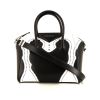 Sac à main Givenchy Antigona petit modèle en cuir noir et blanc - 360 thumbnail