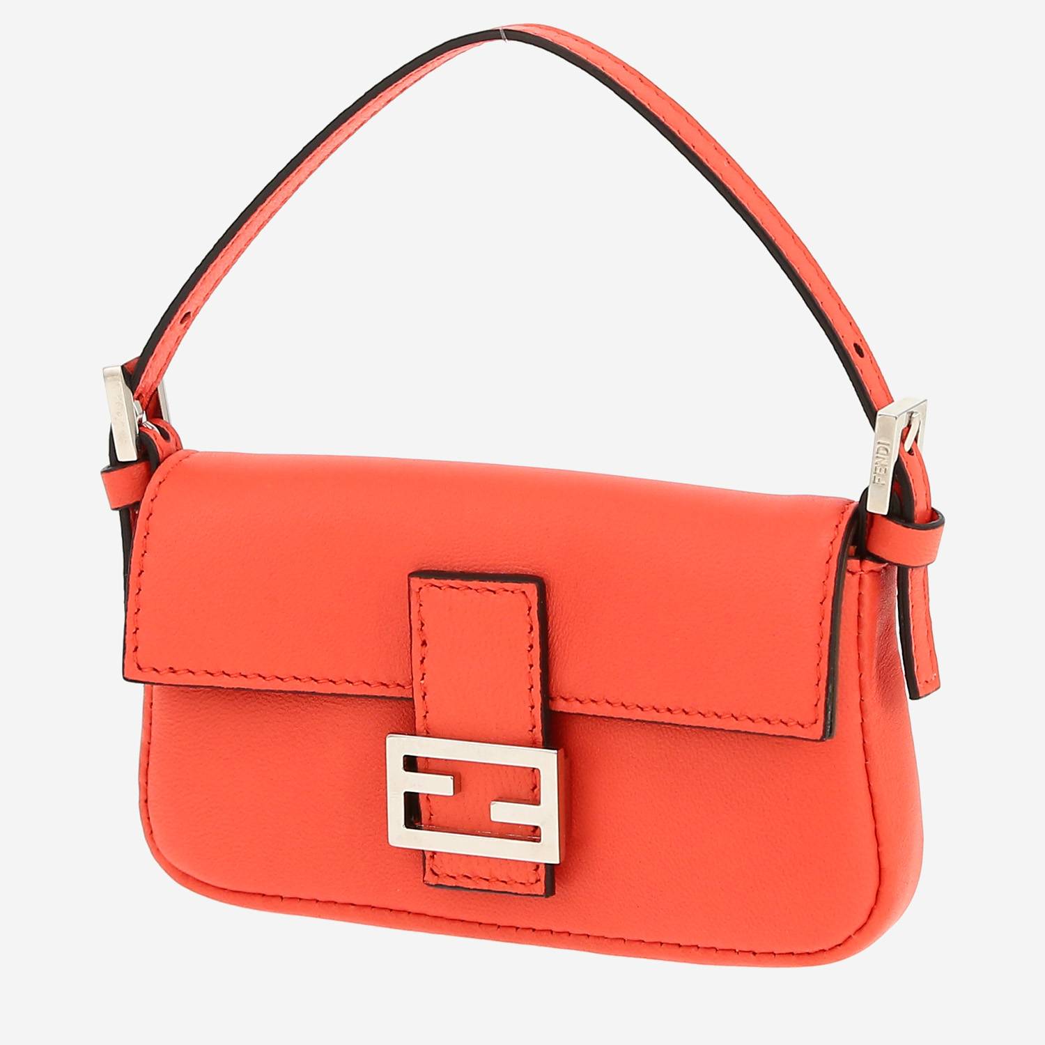 Fendi Nano Baguette handbag in pink leather