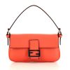 Fendi Nano Baguette handbag in pink leather - 360 thumbnail