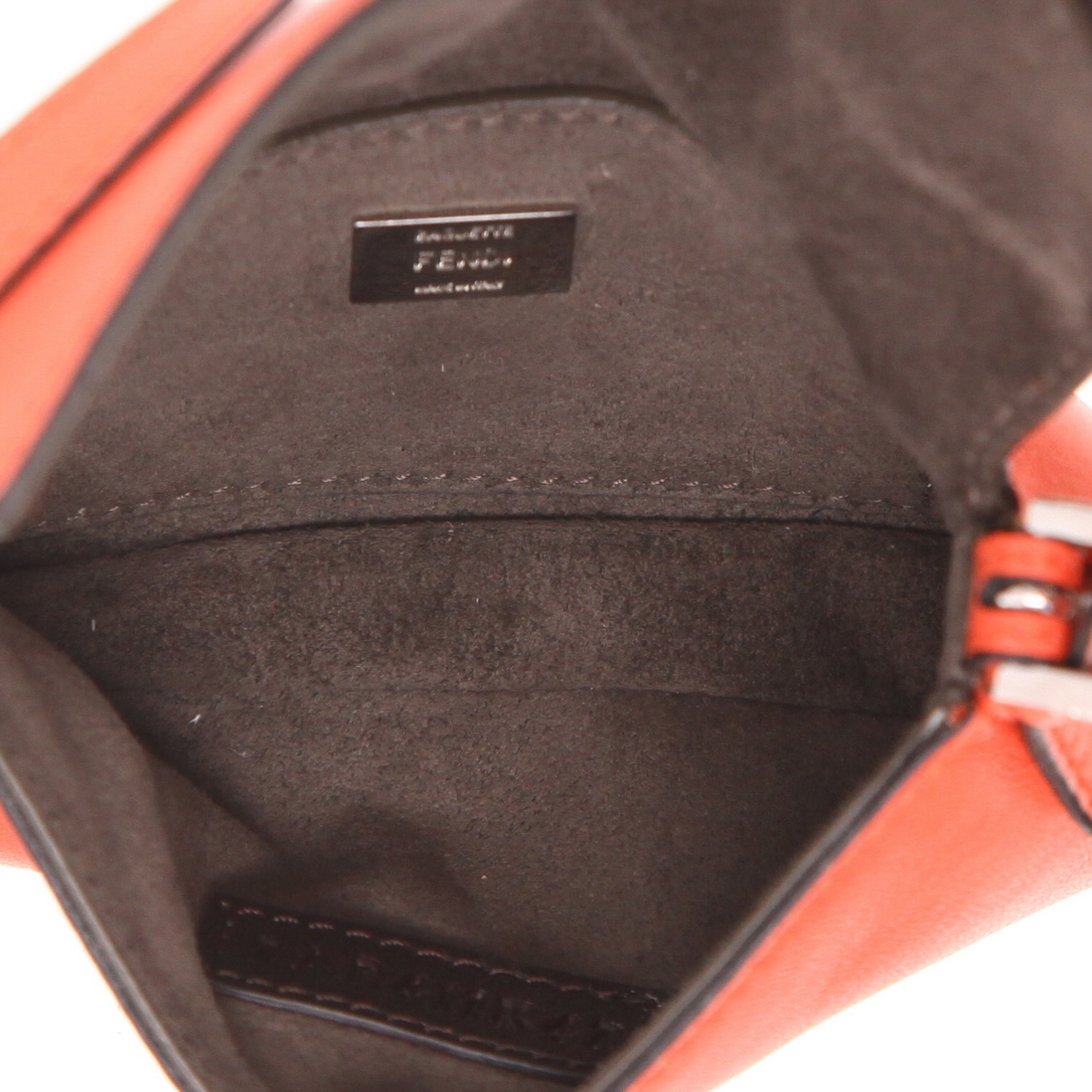 Borsa Fendi Nano Baguette in pelle rosa - Detail D3