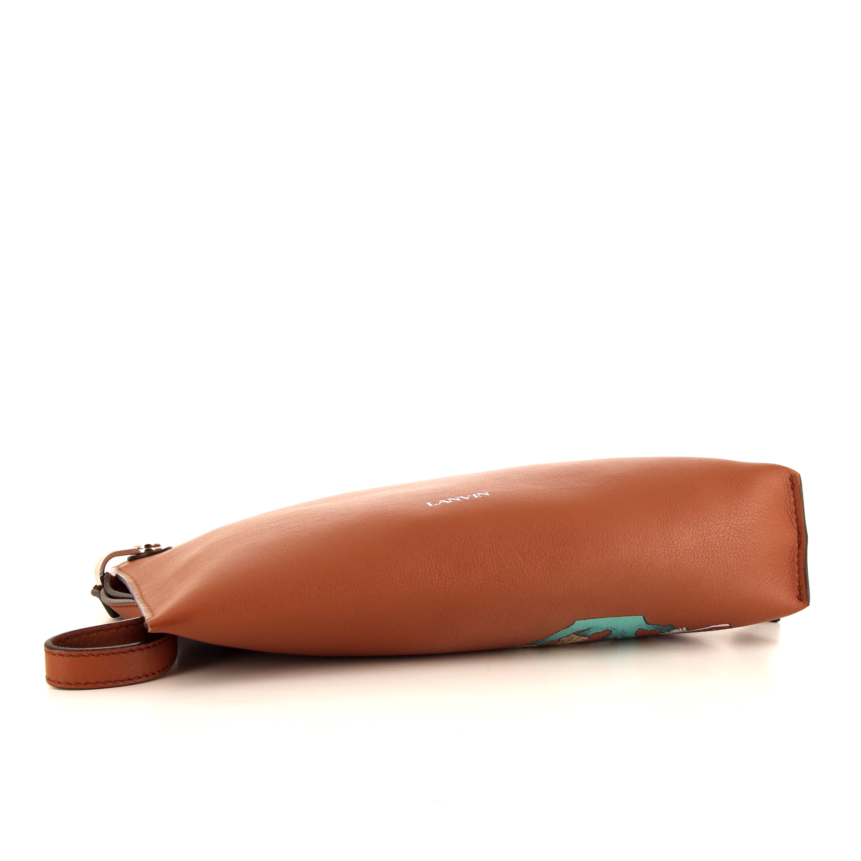 Lanvin pouch in brown leather - Detail D4