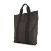 Sac cabas Hermes Toto Bag - Shop Bag en toile grise et noire - 00pp thumbnail