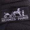Sac cabas Hermes Toto Bag - Shop Bag en toile grise et noire - Detail D3 thumbnail