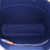 Shopping bag Hermès Cabag in tela blu marino e mucca Hunter marrone - Detail D3 thumbnail
