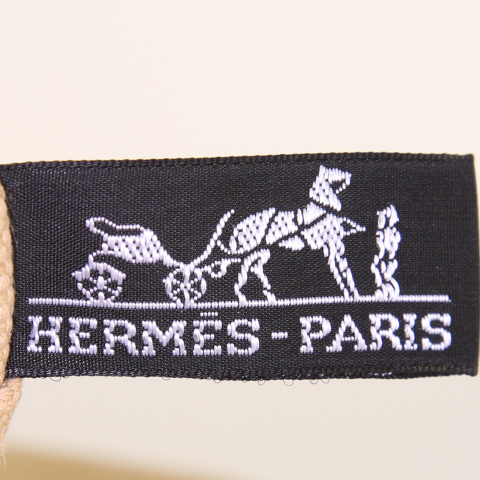 Hermes Toto Bag - Shop Bag shopping bag in beige canvas - Detail D3