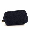 Sac cabas Chanel CC Chain Bucket en toile denim bleu-foncé - Detail D5 thumbnail