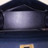 Sac à main Hermes Kelly 28 cm en cuir box bleu-marine - Detail D3 thumbnail
