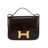 Bolso de mano Hermes Hermes Constance en cuero box marrón - 360 thumbnail