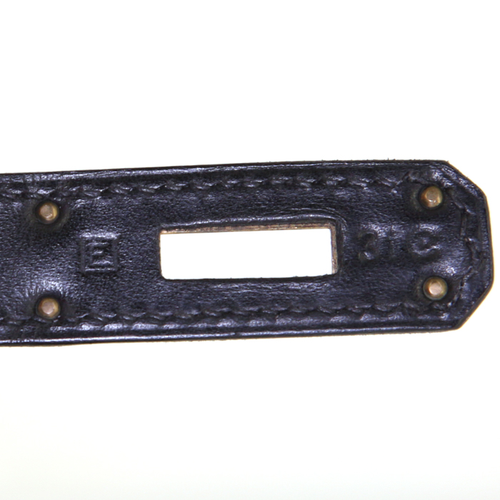 Hermes Kelly 35 cm handbag in black box leather - Detail D5