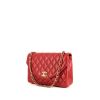 Chanel Vintage shoulder bag in red quilted leather - 00pp thumbnail