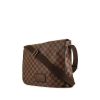 Bolso bandolera Louis Vuitton Brooklyn en lona a cuadros ébano y cuero marrón - 00pp thumbnail