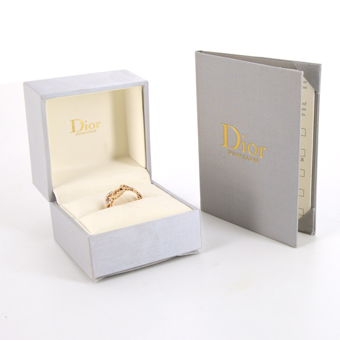 Bague Dior Archi Dior en or rose et diamants - Detail D2