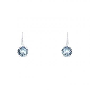 Pendientes Dior Oui en oro blanco,  aguamarina y diamantes